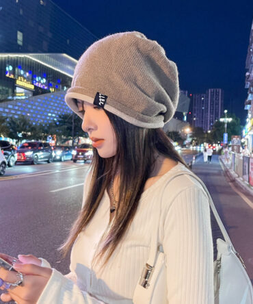 Knitted Wool Winter Warm Pile Heap Cap