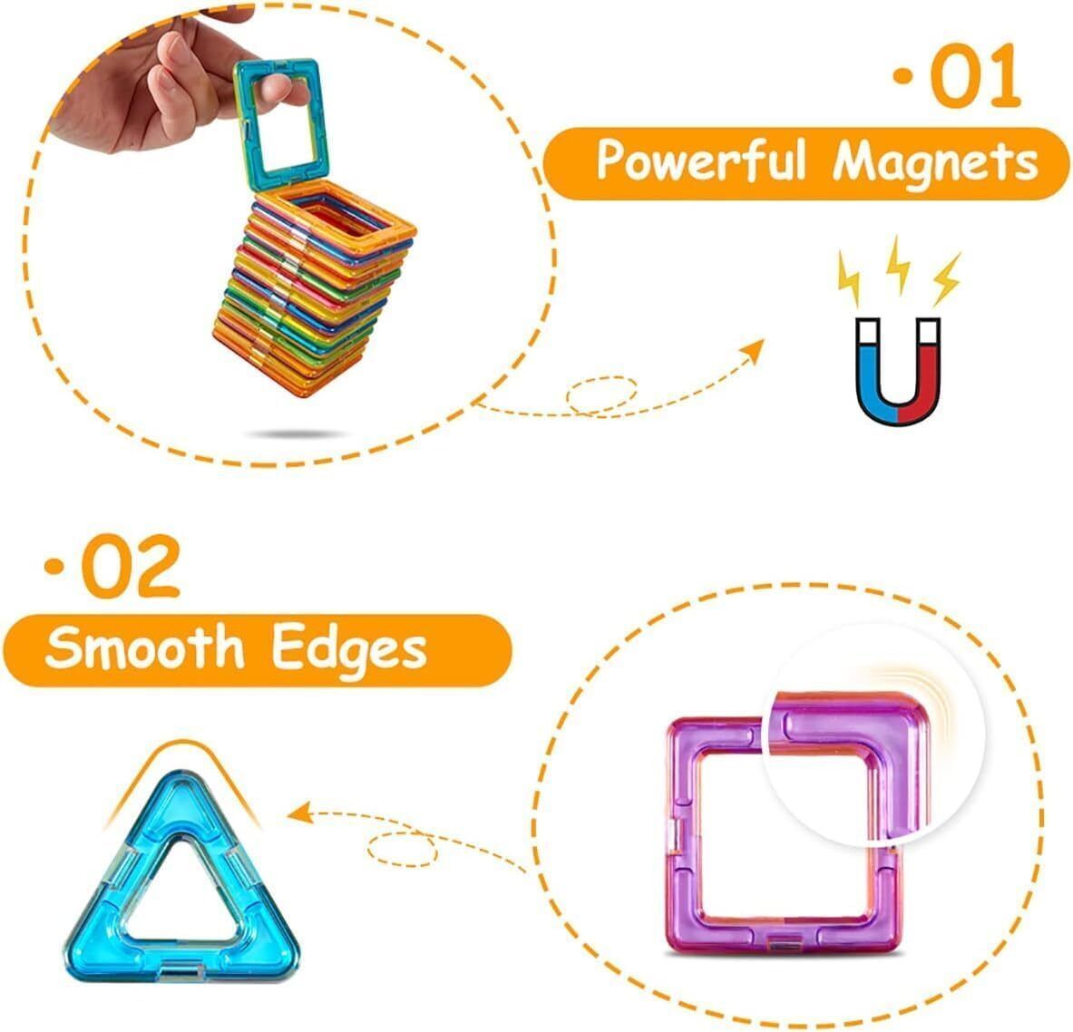 110pcs Magnetic Building Blocks, Magnetic Building Blocks, Children's Toys UK - Image 4