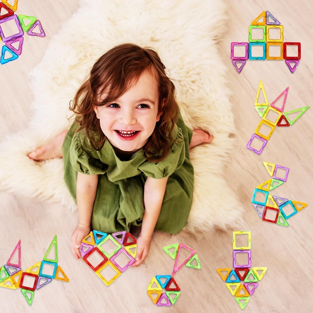 110pcs Magnetic Building Blocks, Magnetic Building Blocks, Children's Toys UK - Image 3