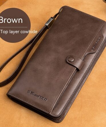 Men's Long Wallet Genuine Leather Wallet