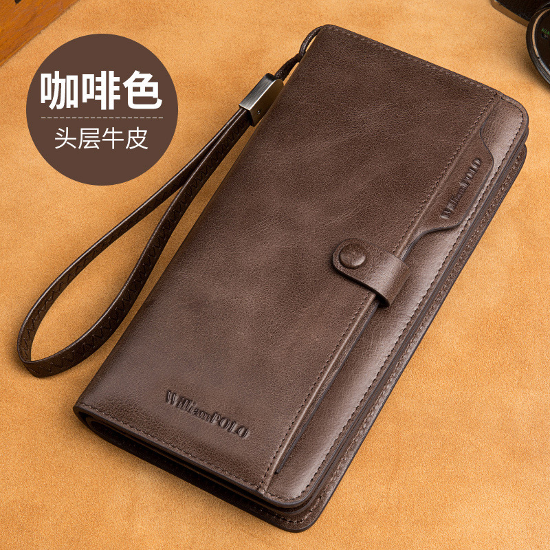 Men's Long Wallet Genuine Leather Wallet - Image 3