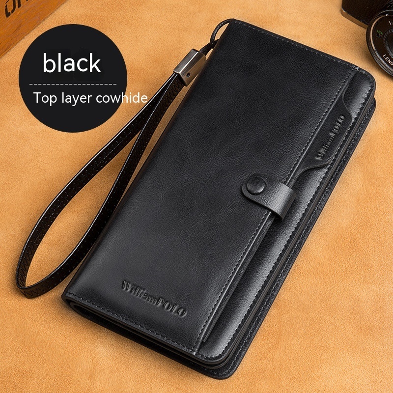 Men's Long Wallet Genuine Leather Wallet - Image 6